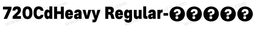 720CdHeavy Regular字体转换